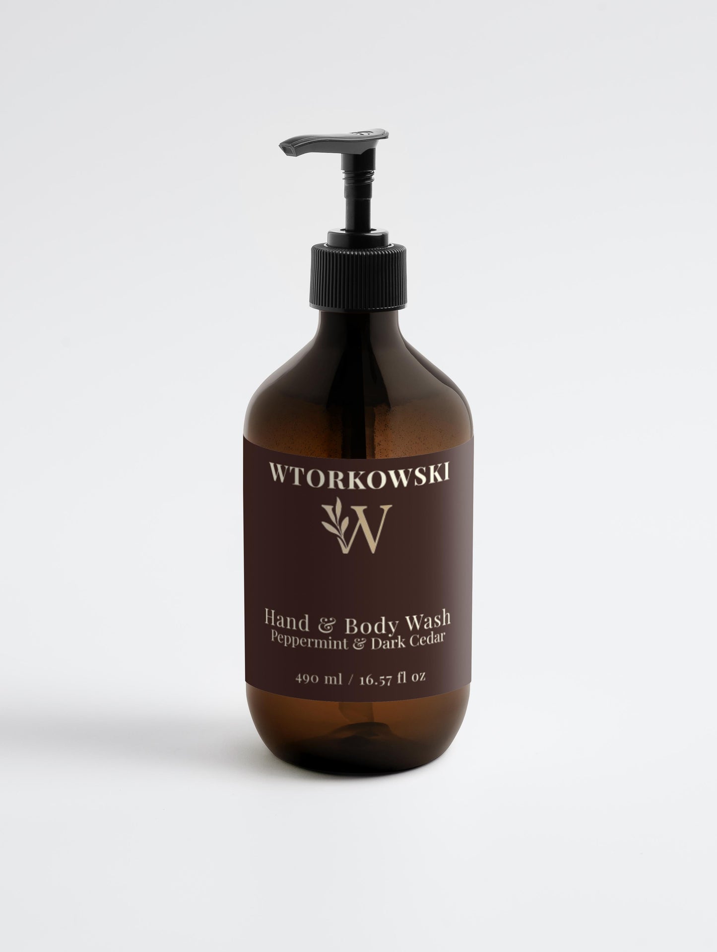Hand & Body Wash, Peppermint & Dark Cedar